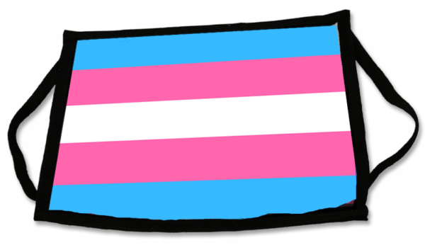Maseczka: trans flaga